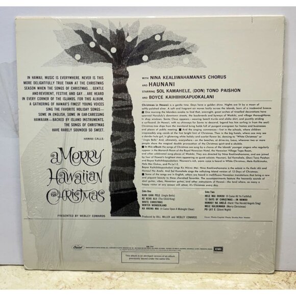 Webley Edwards Presents Hawaii Calls LP A Merry Hawaiian Christmas In Shrink - Picture 4 of 6
